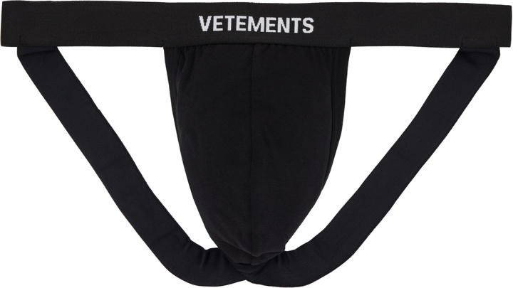 Photo: VETEMENTS Black Logo Jockstrap