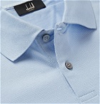 Dunhill - Slim-Fit Logo-Embroidered Cotton-Piqué Polo Shirt - Blue