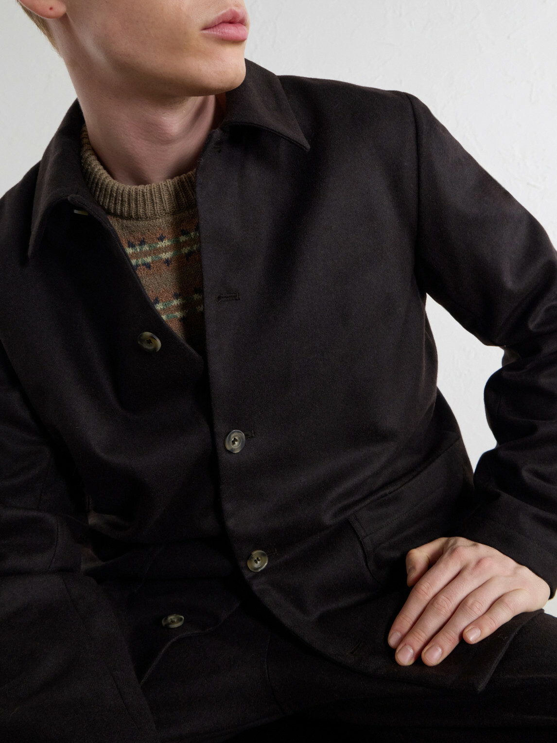 A.P.C. - Brest Wool-Blend Twill Blouson Jacket - Brown