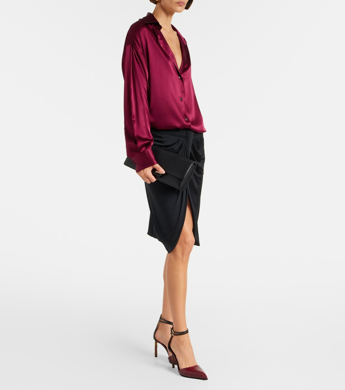 Tom Ford Double T leather shoulder bag