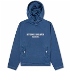 Stone Island Men's Marina Logo Hoodie in Royal Blue