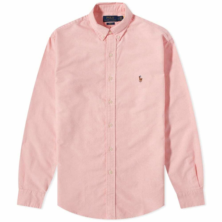 Photo: Polo Ralph Lauren Men's Slim Fit Button Down Oxford Shirt in Pink