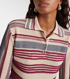 Bottega Veneta Striped linen and cotton polo sweater