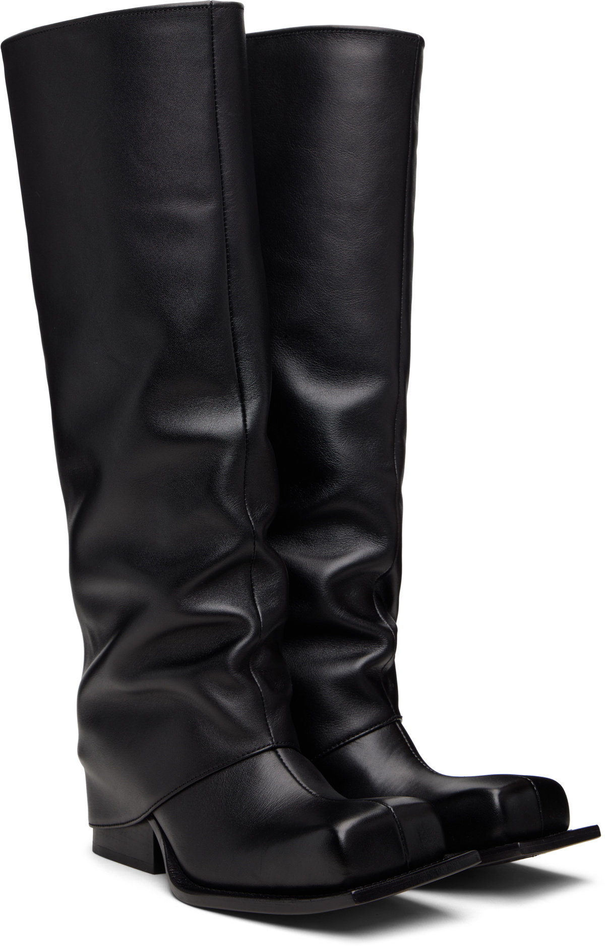 FIDAN NOVRUZOVA Black Havva Chunky Heel Trouser Boots