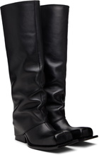 FIDAN NOVRUZOVA Black Havva Chunky Heel Trouser Boots