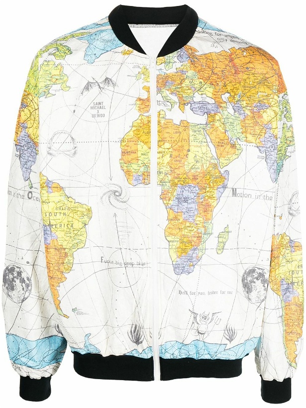 Photo: SAINT MXXXXXX - World Map Print Jacket