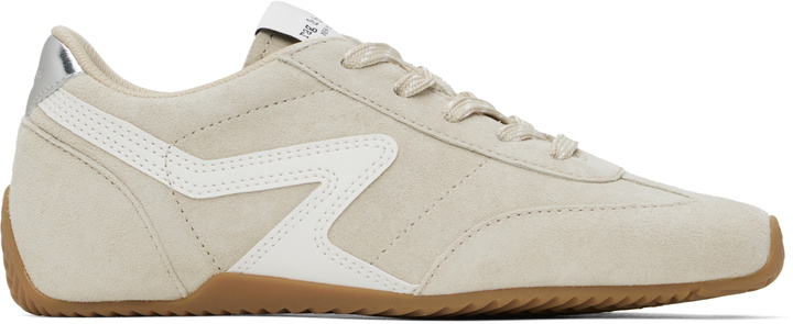 Photo: rag & bone Beige Suede Ultra Slim Retro Runner Sneakers