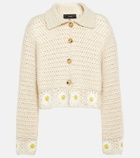 Alanui - Daisy cropped crocheted cardigan