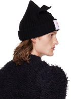 Charles Jeffrey LOVERBOY Black Chunky Ears Beanie