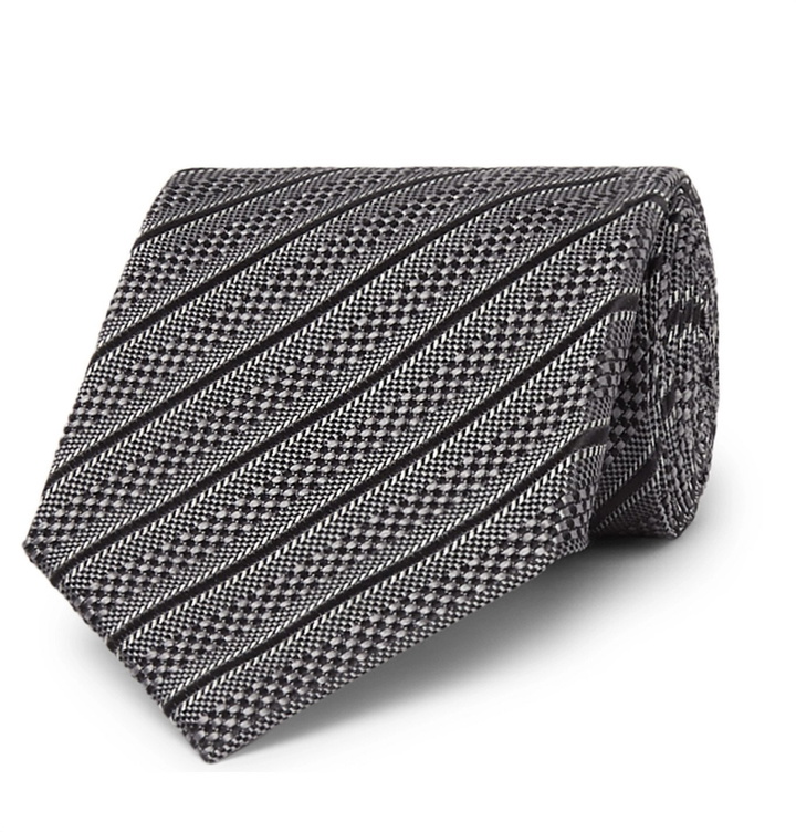 Photo: TOM FORD - 8cm Striped Silk-Jacquard Tie - Green