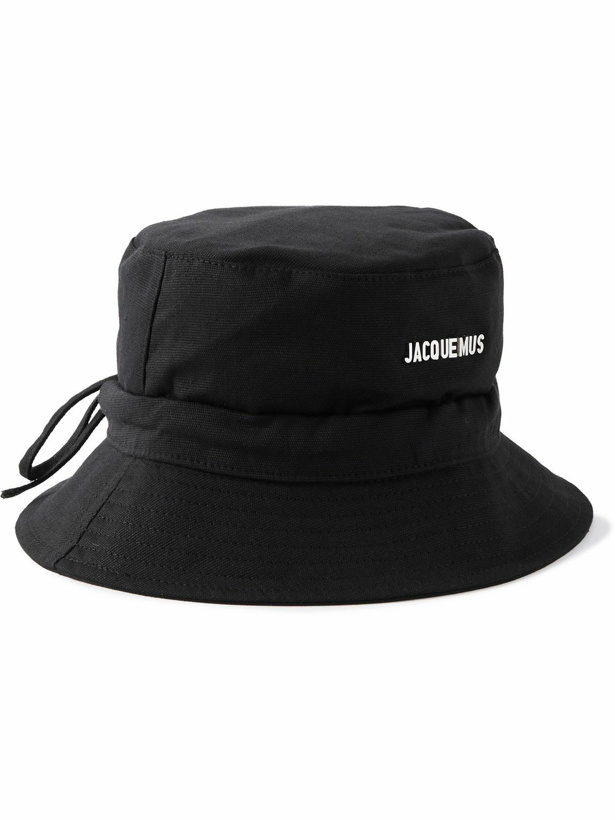 Photo: Jacquemus - Logo-Appliquéd Cotton-Canvas Bucket Hat - Black