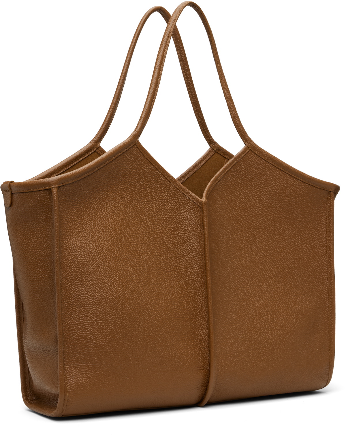 HEREU Brown Calella Medium Squared Tote