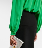 Valentino Tie-neck silk georgette blouse