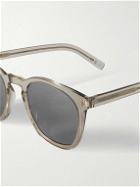 SAINT LAURENT - D-Frame Acetate and Silver-Tone Sunglasses