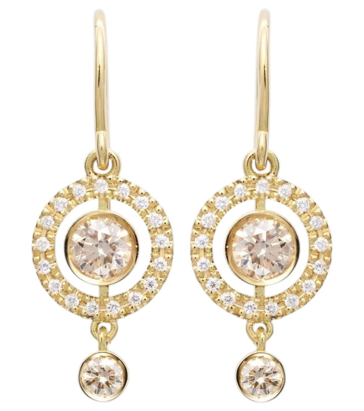 Photo: Ileana Makri Orbit 18kt gold drop earrings with diamonds