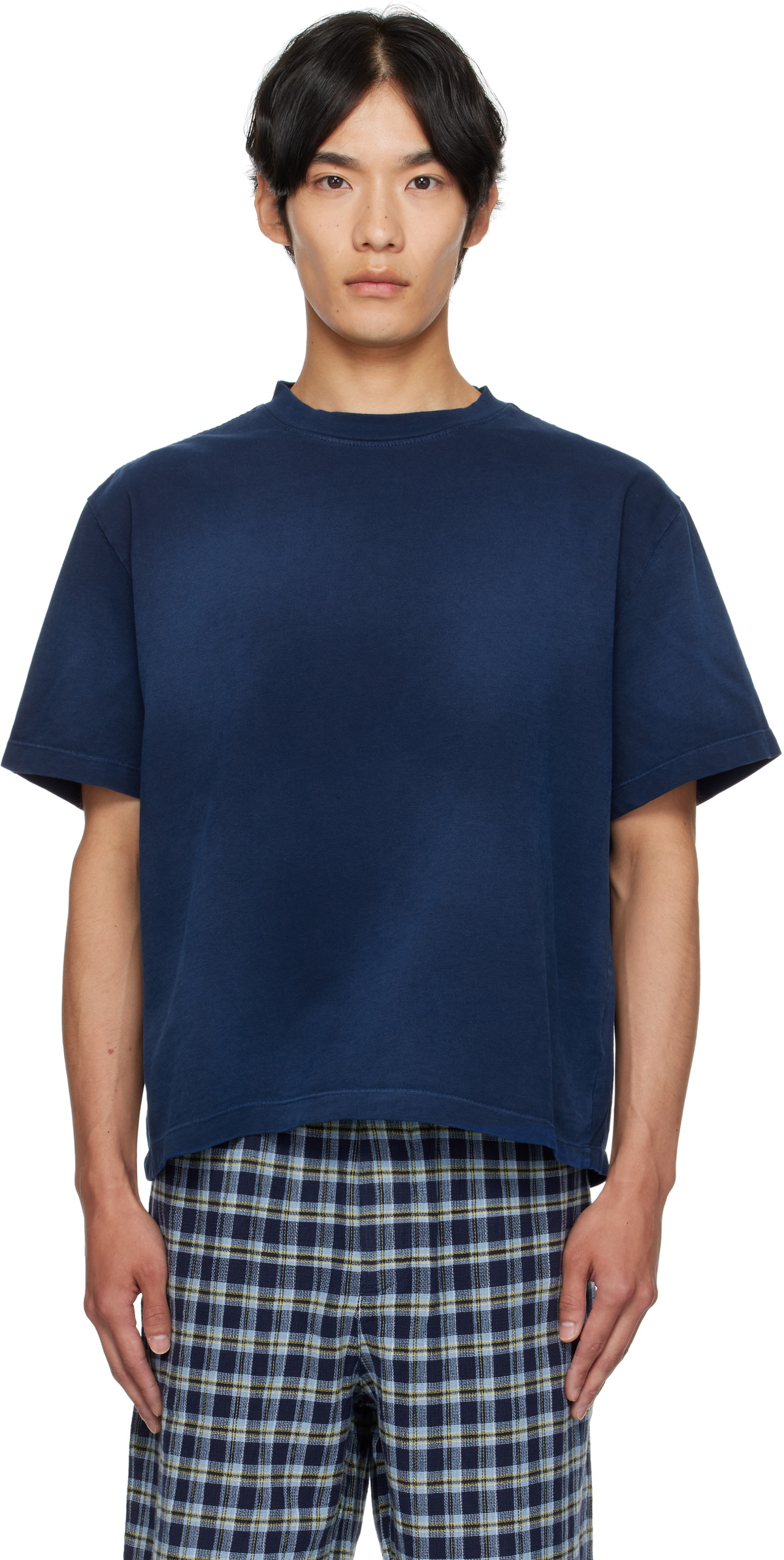 the elder statesman Tシャツ The Elder Statesman Navy Sunbleached Oversized T-shirt The
