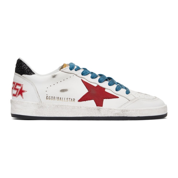 Photo: Golden Goose White and Red Python Ball Star Sneakers