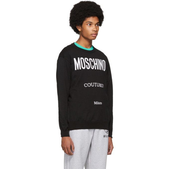 Moschino Black Jacquard Couture Sweater Moschino