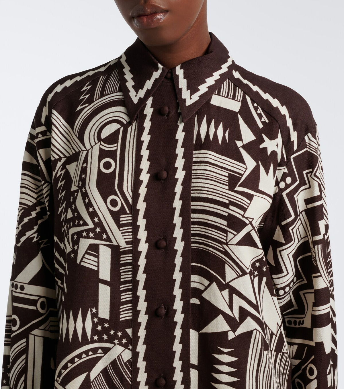 Alémais Lori printed cotton poplin shirt