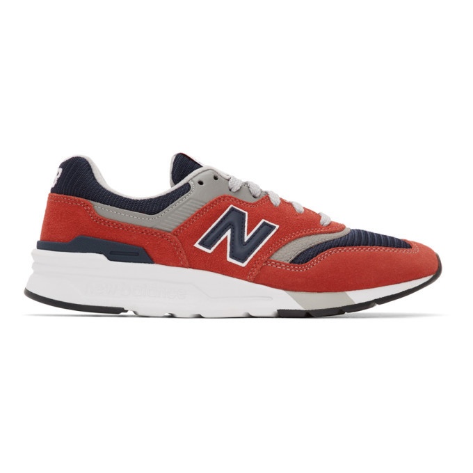 Photo: New Balance Red and Navy 997H Sneakers