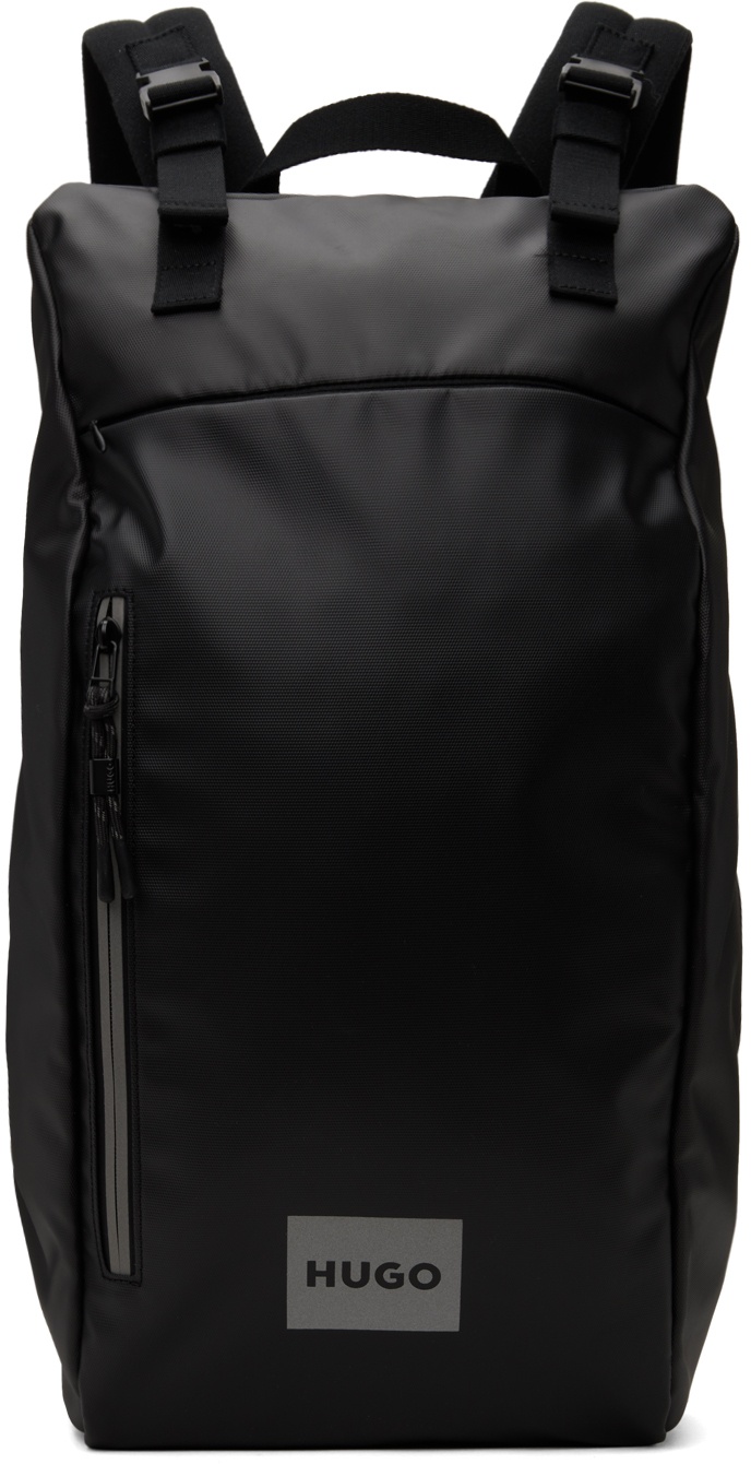 Photo: Hugo Black Logo Patch Backpack