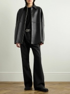 Acne Studios - Laraw Oversized Leather Shirt Jacket - Black