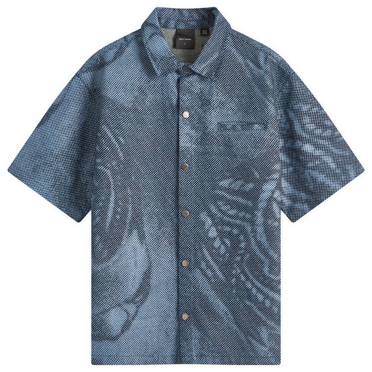 Daily Paper Men's Braids Denim Shirt in Multi-Colored