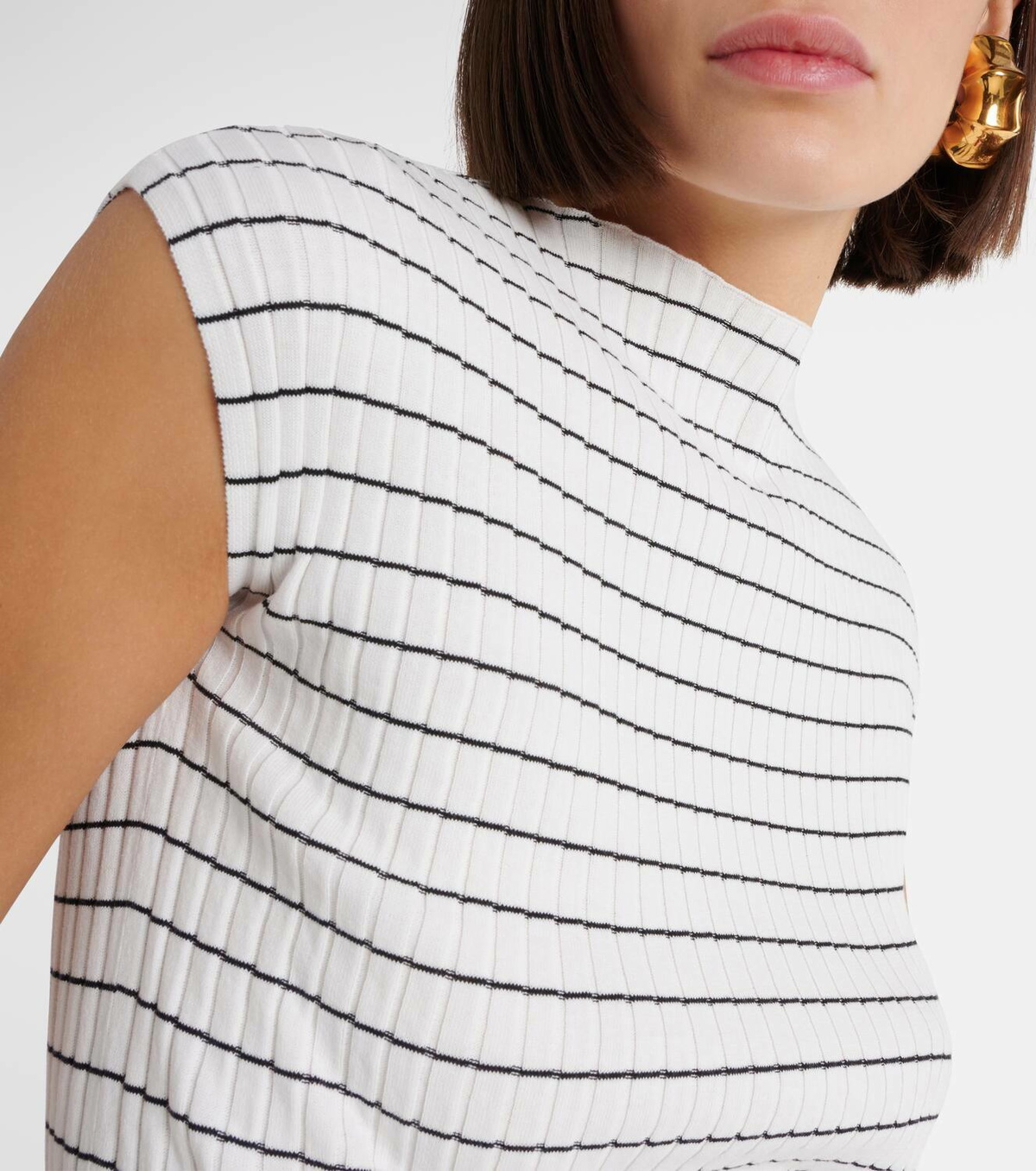 Sportmax Hans striped cotton top
