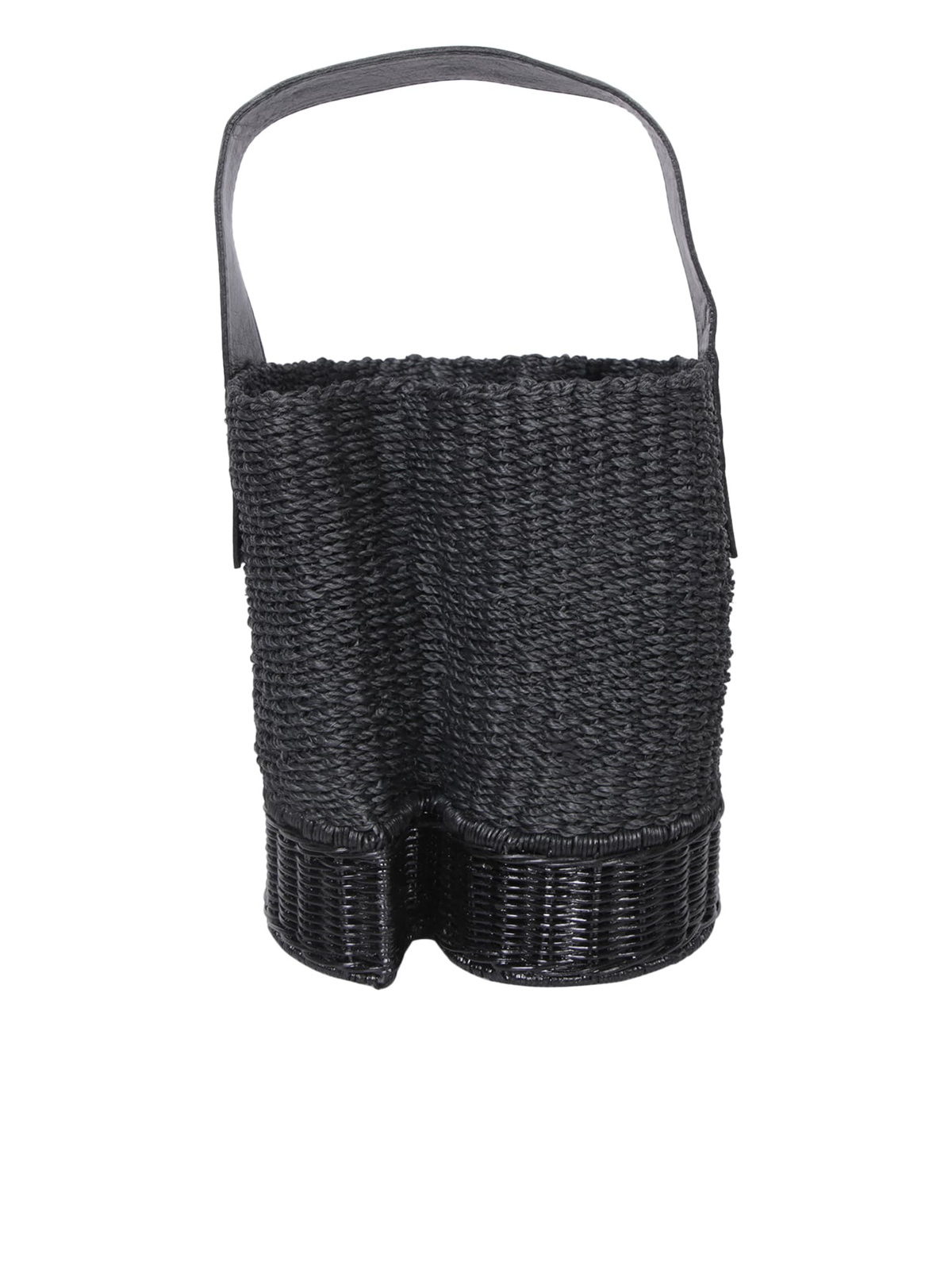 sacai Black Corner Metal Drawstring Bag Sacai