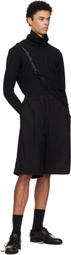 DEVOA Black Hybrid Shorts