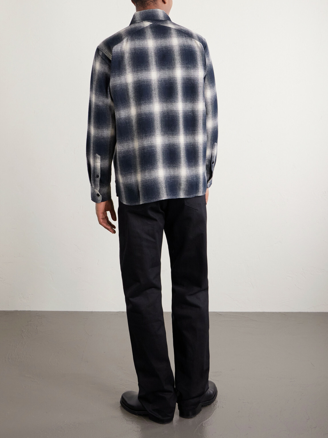 3sixteen - Checked Cotton-Flannel Shirt - Black