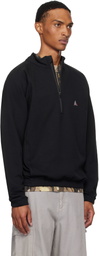 ROA Black Heavy Half Zip Sweatshirt