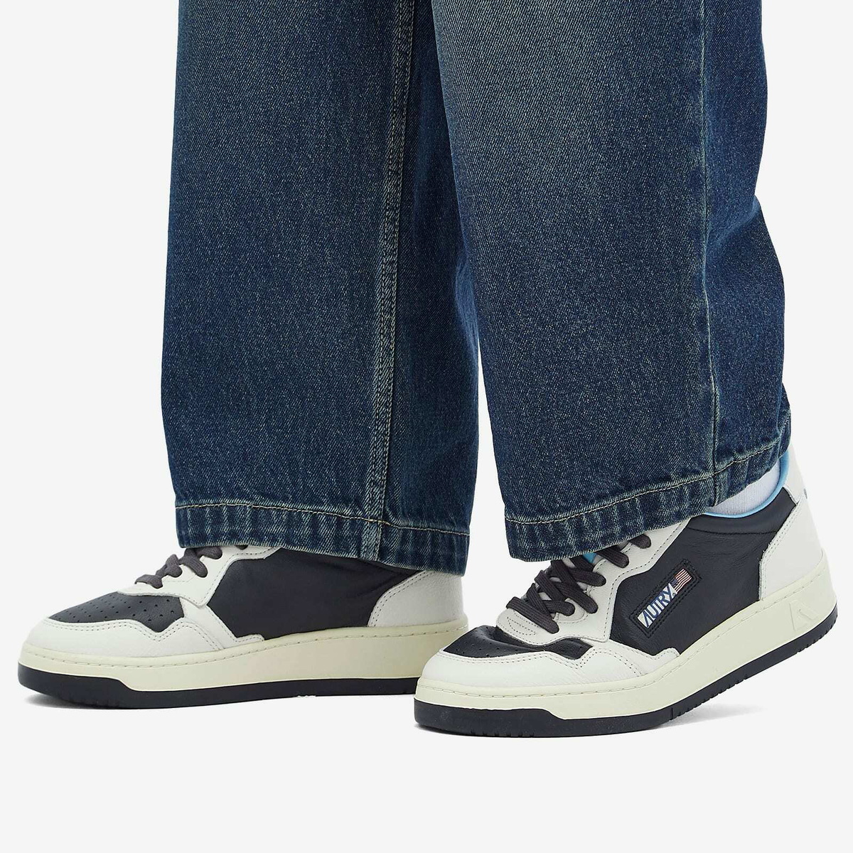 Autry Men's Medalist Low Leather Sneaker in Dollar Autry
