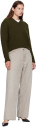 &Daughter Green Glenn V-Neck Sweater