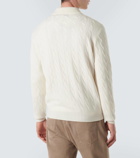 Brunello Cucinelli Cable-knit cashmere polo sweater