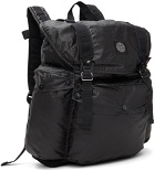Stone Island Black Canvas Backpack