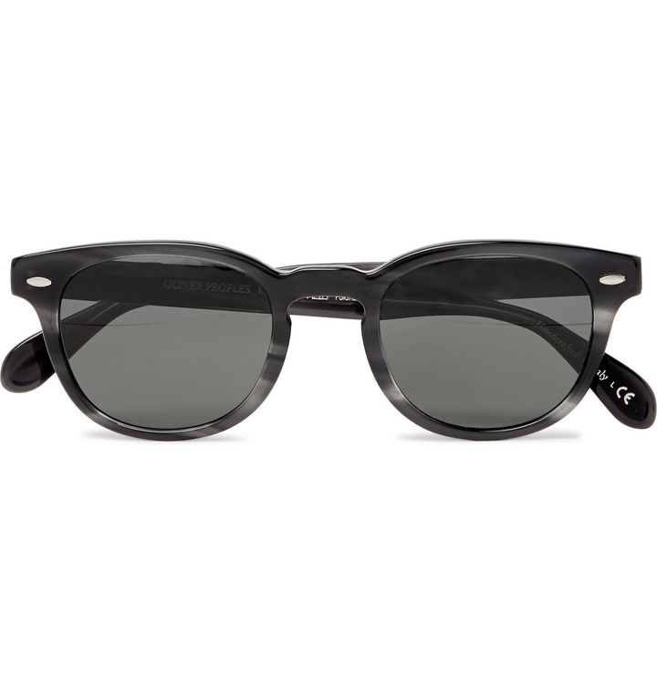 Photo: Oliver Peoples - Sheldrake Round-Frame Acetate Polarised Sunglasses - Gray