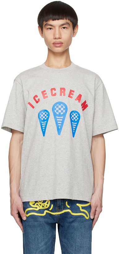 Photo: ICECREAM Gray Race T-Shirt