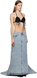 Vaquera Blue Gown Denim Maxi Skirt