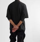 A-COLD-WALL* - Oversized Layered Cutout Cotton-Jersey and Mesh T-Shirt - Black