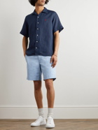 Polo Ralph Lauren - Camp-Collar Logo-Embroidered Linen Shirt - Blue