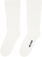 Rick Owens Off-White Temple Mid Calf Socks