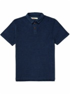 Birdwell - Cotton-Blend Terry Polo Shirt - Blue