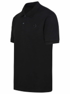 Ferrari Polo Shirt In Black Cotton