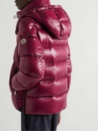 Moncler - Lunetiere Webbing-Panelled Quilted Nylon Hooded Down Jacket - Red