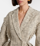 Erdem Cotton-blend tweed peplum jacket