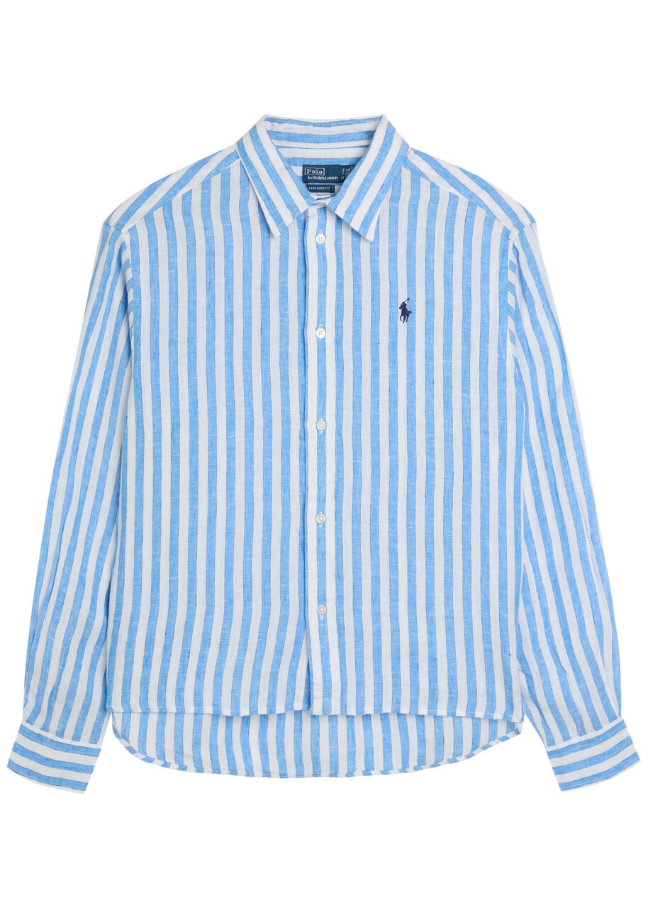 Polo Ralph Lauren Striped Linen Shirt Blue