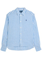 Polo Ralph Lauren Striped Linen Shirt Blue