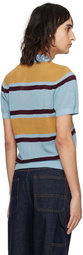 Dries Van Noten Blue Striped Polo