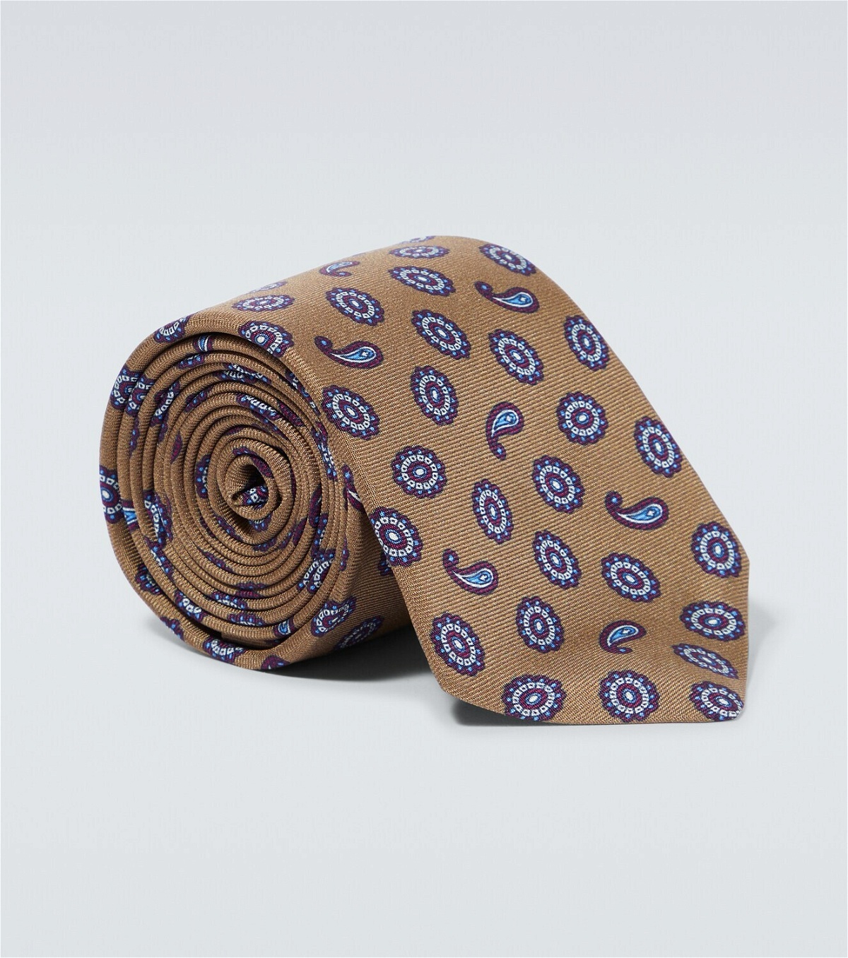 Kiton Printed silk tie